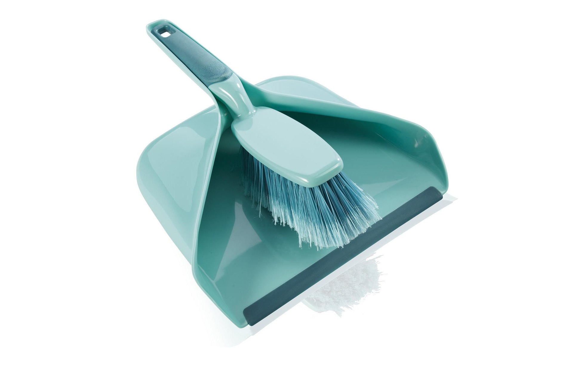 Leifheit Kehrgarnitur – 27 cm, Kunststoff, Grün, Schaufel mit Schmutzkammer, arretierbar