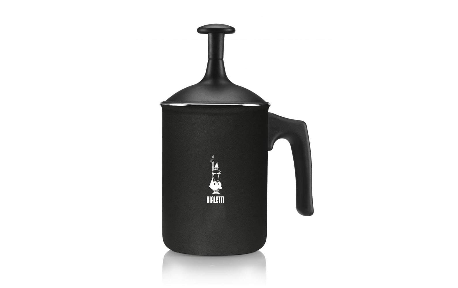 Bialetti Milchschäumer (manuell) 166 ml, Ø 8 × 19 cm, Aluminium, schwarz