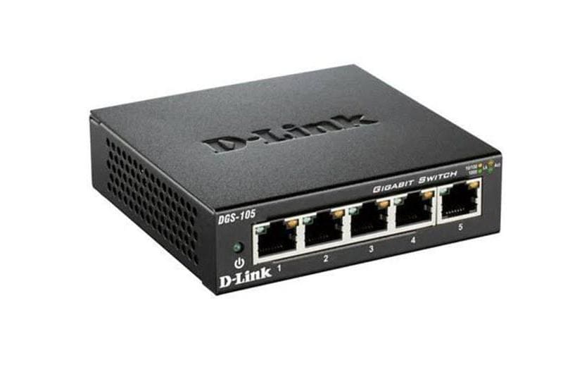 D-Link DGS-105 – Switch – 5×GbE, L2, Schwarz