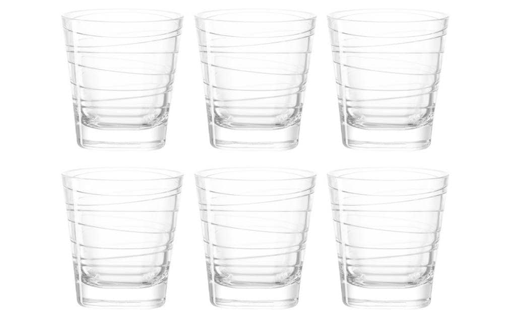 LEONARDO Trinkgläser – 6er Set, 250 ml, Ø 8,3 cm, Kalk-Natron-Glas, Transparent, spülmaschinenfest