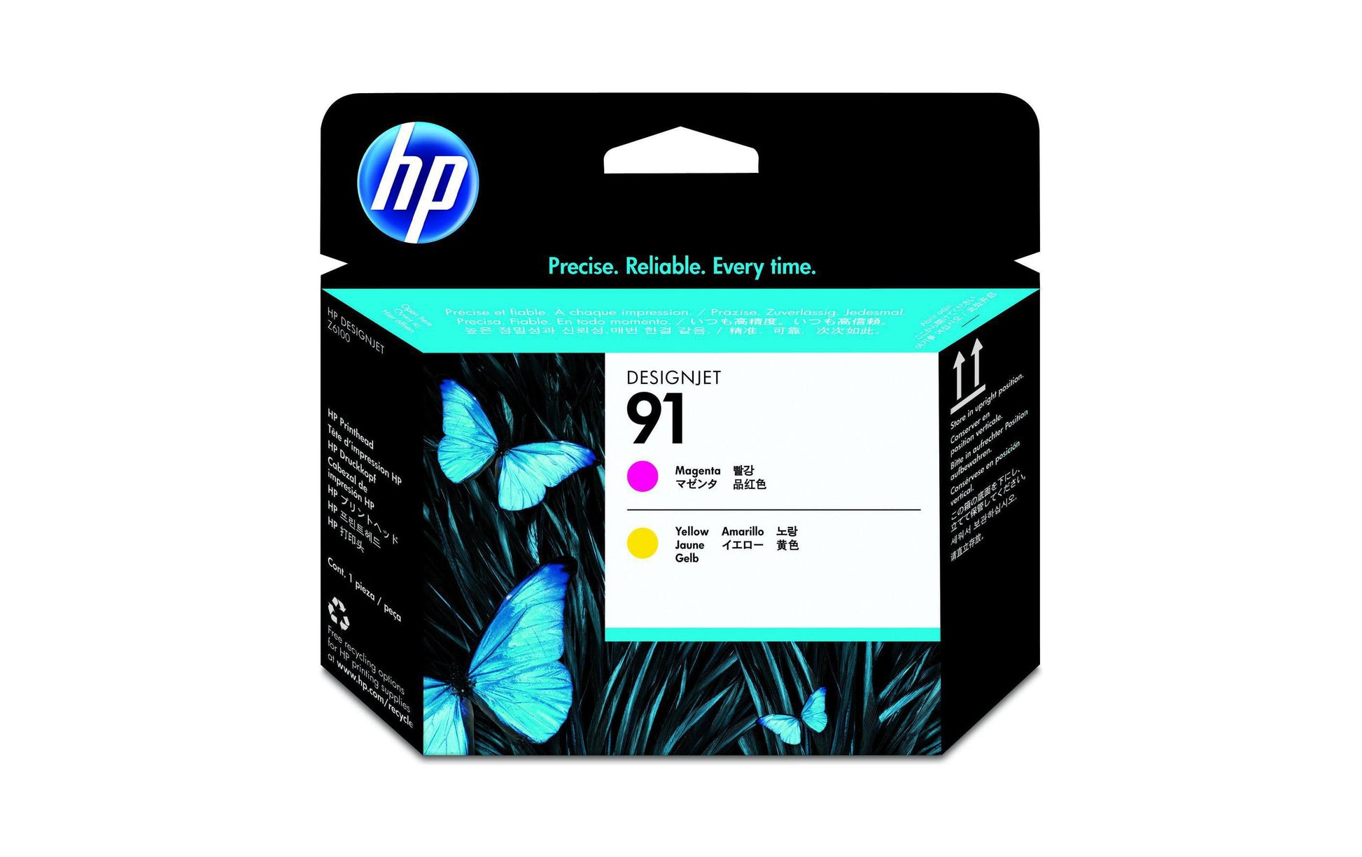 HP Value Pack Druckkopf + Tinte Nr. 91 (P2V36A) – Magenta, 775 ml – für HP DesignJet Z6100