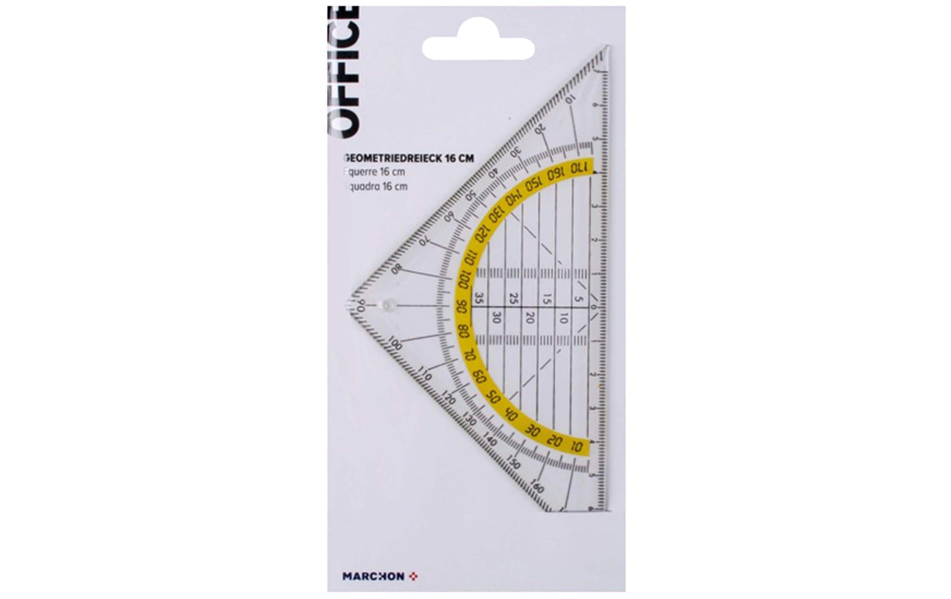 Office Geodreieck, 16 cm – Kunststoff