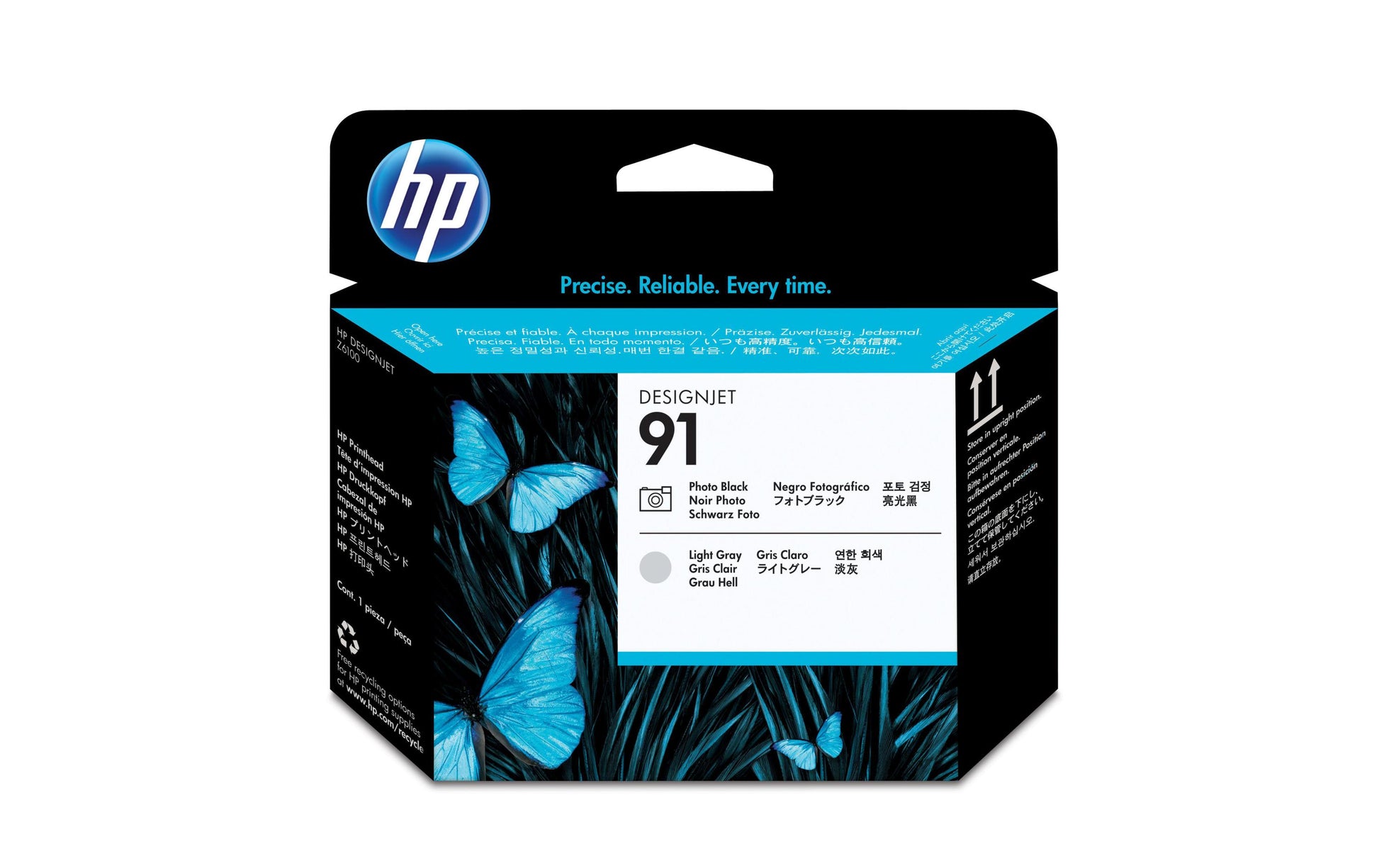 HP Value Pack Druckkopf + Tinte Nr. 91 – Schwarz, Hellgrau, 775 ml