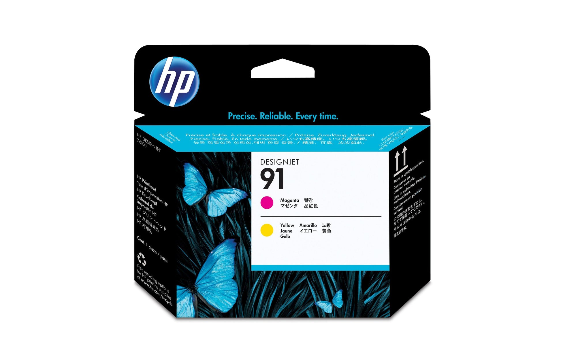HP Value Pack Druckkopf + Tinte Nr. 91 – Magenta/Gelb, 775 ml