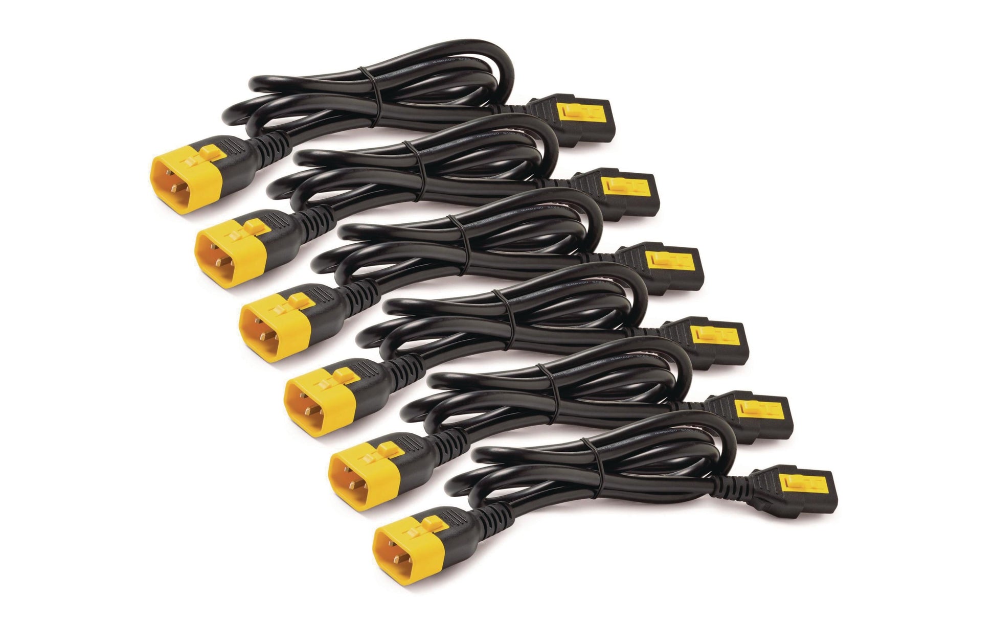 APC Netzkabel, IEC C13 auf IEC C14, verriegelbar, 0,6 m, 6 Stück