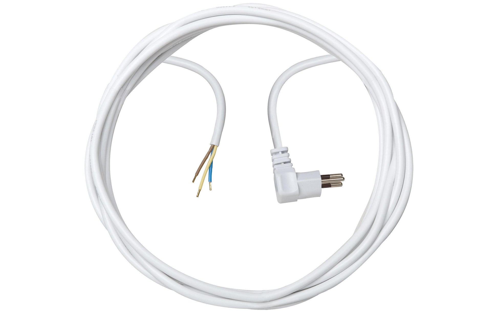Brennenstuhl Verlängerungskabel – T12 (Winkelstecker) – Offen, 3 m, 3×1 mm², Weiss