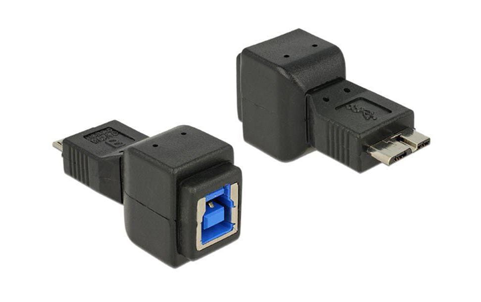 DeLOCK 65216 Adapter Micro-USB-B zu USB-B – USB 3.2 Gen 1 (5 Gbit/s), Nickel-beschichtete Kontakte, Schwarz