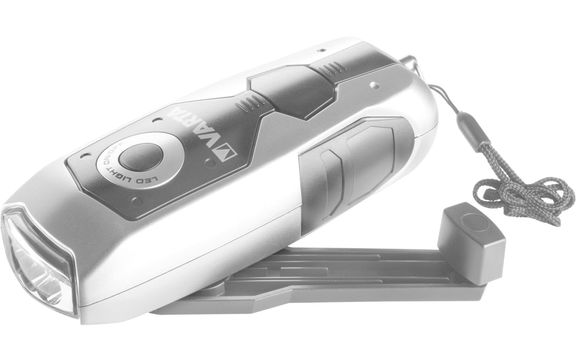 Varta Dynamo Light Taschenlampe – 28 lm, 26 m, 120 mAh Akku, Dynamo – Schwarz