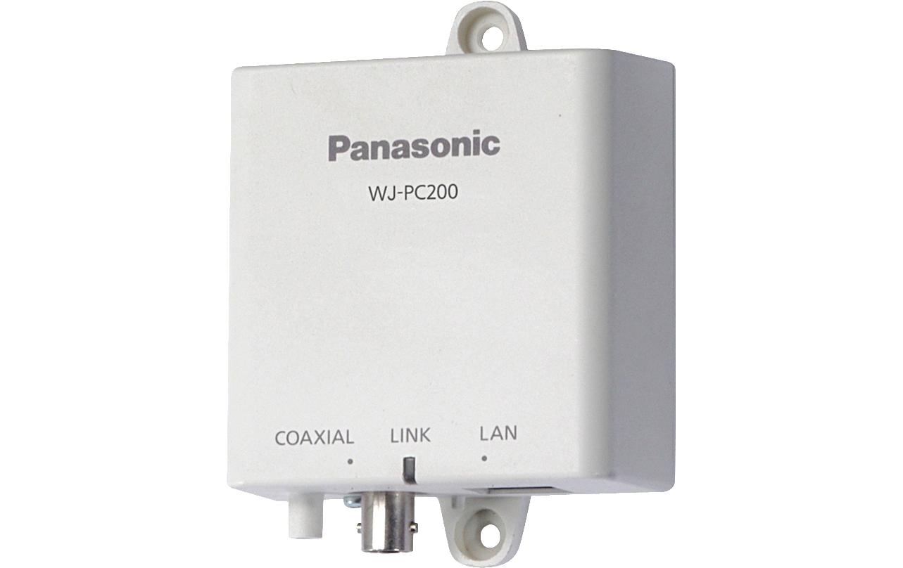 Panasonic i-PRO WJ-PC200E Konverter – PoE – 1× RJ-45, 1× BNC – 10/100 Mbit/s – Silber – 76 × 76 × 36 mm