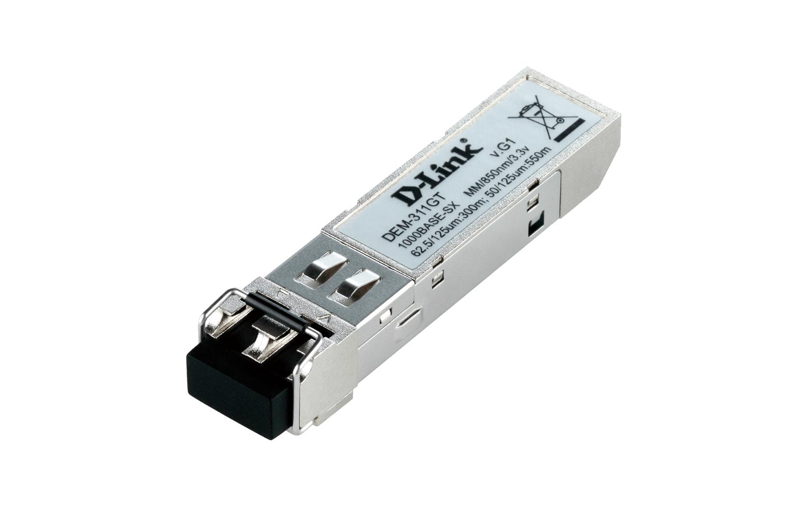 D-Link DEM-311GT – SFP-Transceiver – 1 Gbit/s, MM (LC), 850 nm, bis 550 m, metallisch