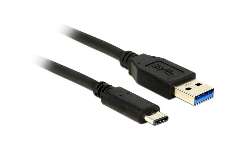 DeLOCK USB-A auf USB-C Kabel – USB 3.2 Gen 2 (10 Gbit/s) – 0,5 m – Schwarz