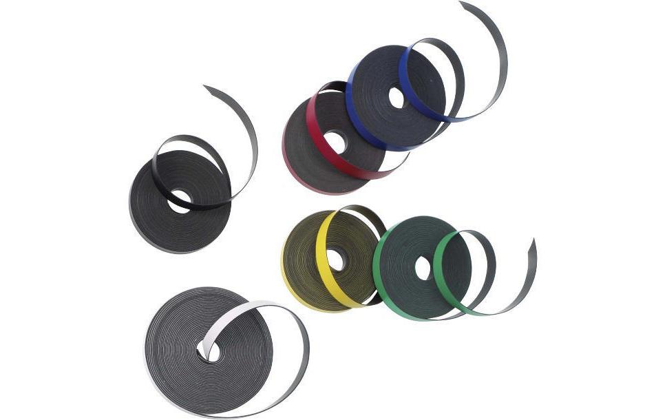 Nobo Magnetbandstreifen – 5 mm × 2 m, Rot, Spenderrolle