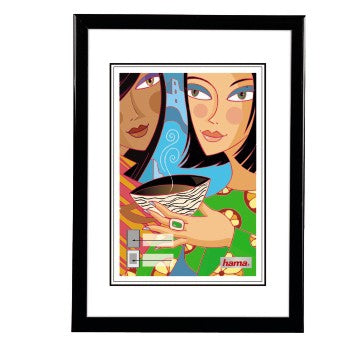 Hama Madrid Bilderrahmen – für 13 × 18 cm – Kunststoff, Schwarz