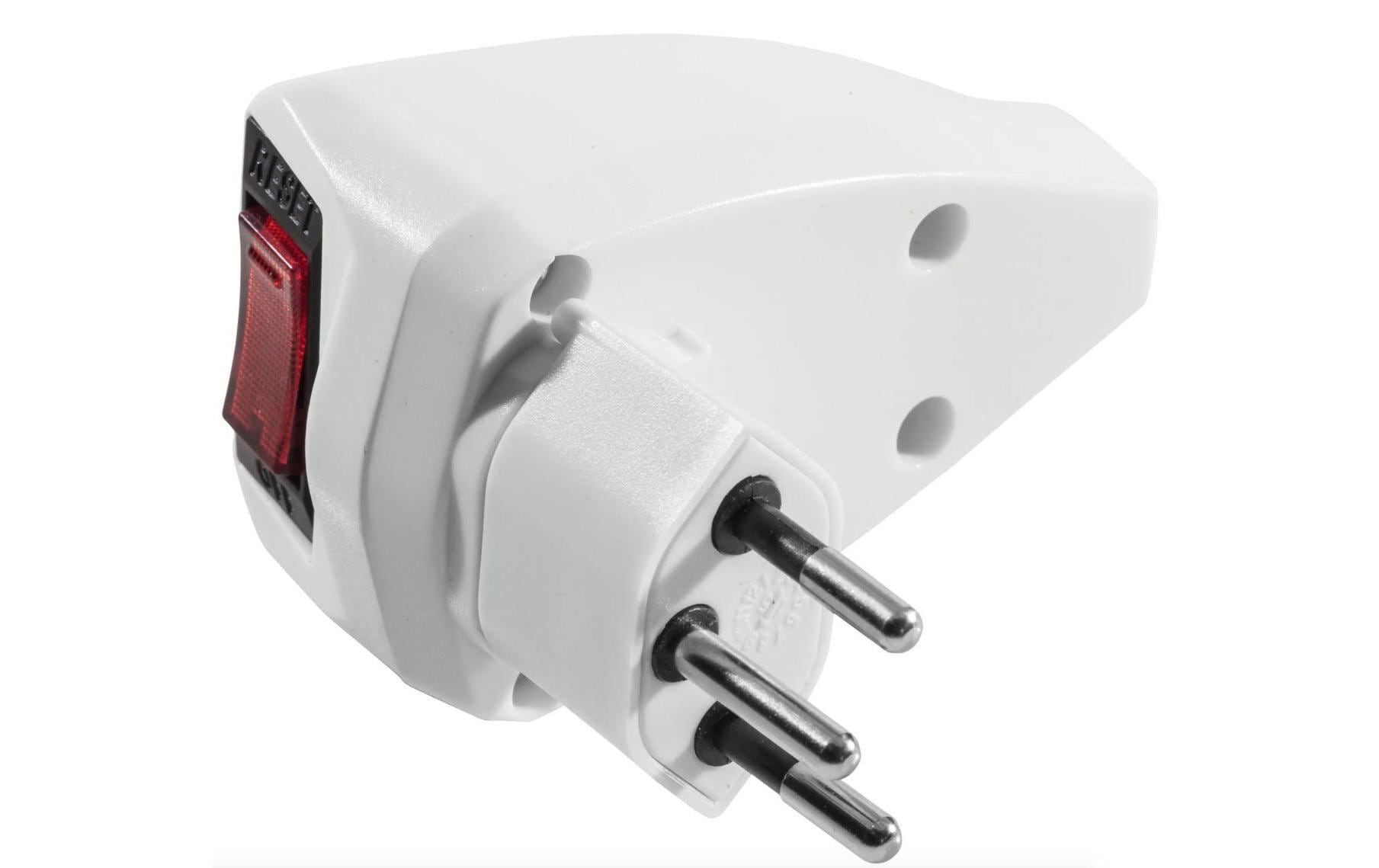 Steffen Reset-Stecker T12 – Resetschalter, gewinkelt, Schraubklemme, Weiss