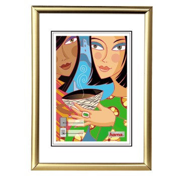 Hama Madrid Bilderrahmen – für 9 × 13 cm – Kunststoff, Gold