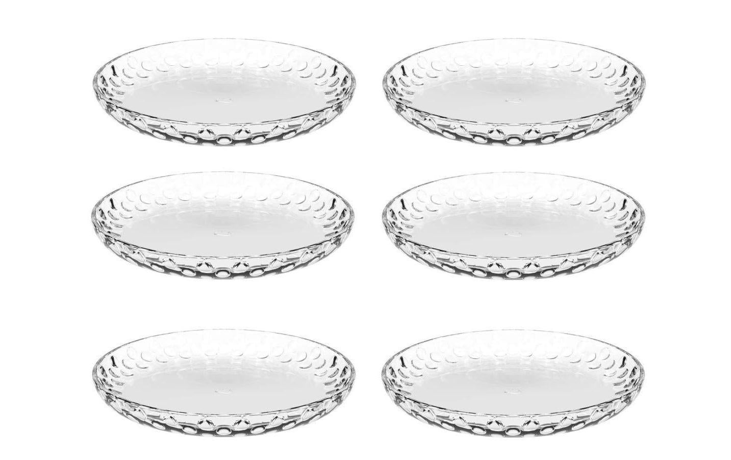 LEONARDO Frühstücks- & Dessertteller – 6er Set, Ø 18 cm, H 2,1 cm, Kalk-Natron-Glas, spülmaschinenfest
