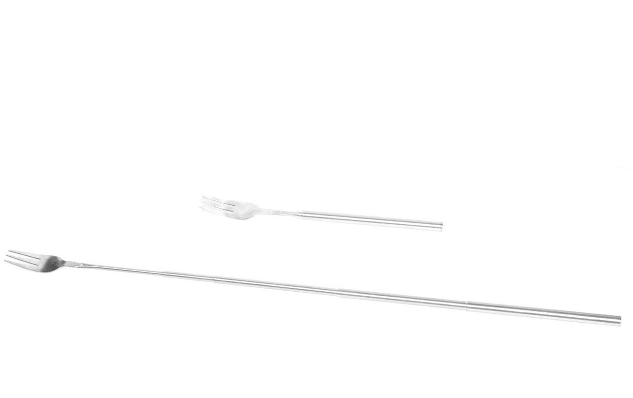 Nouvel Fonduegabeln – 2er-Set, ausziehbar 22,5–77 cm, Edelstahl, für Käsefondue, spülmaschinenfest