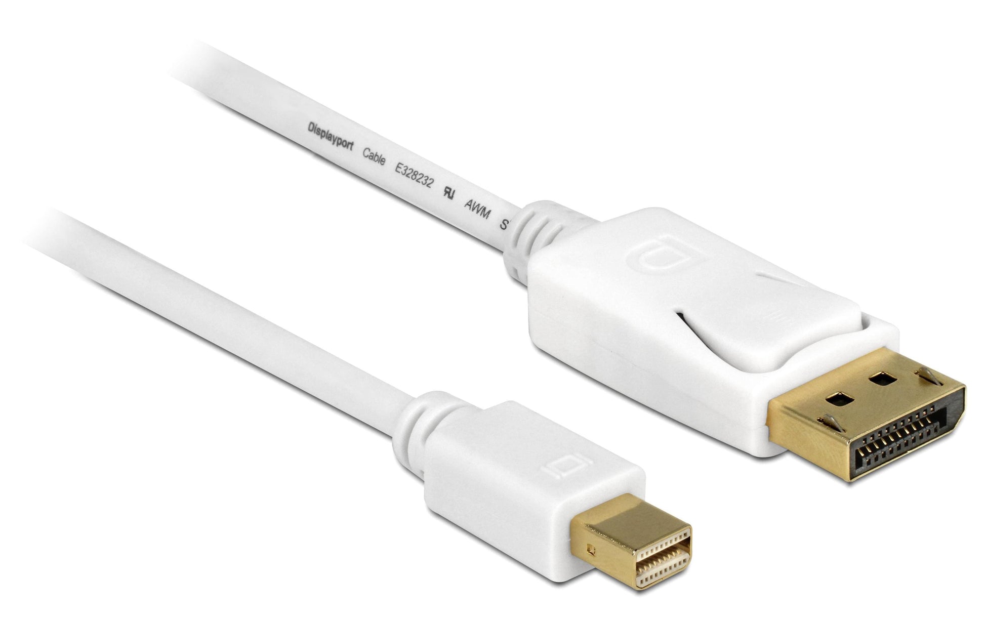 DeLOCK Mini-DisplayPort auf DisplayPort Kabel DP 1.2 4K 60 Hz – 0,5 m – Weiss