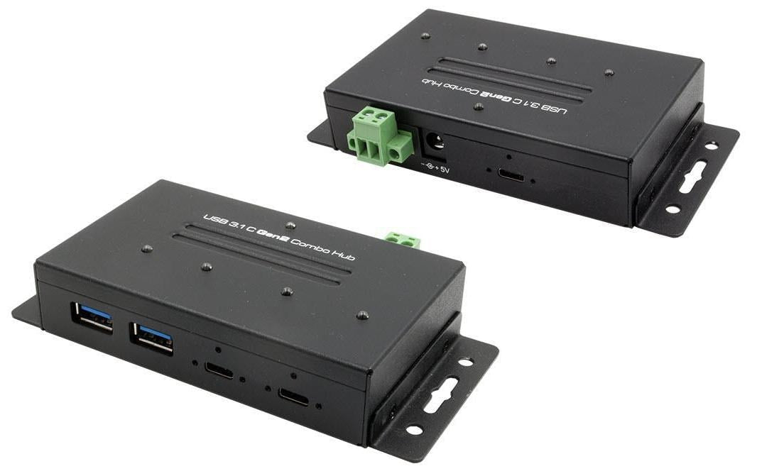 EXSYS EX-1240HMVS USB-Hub – USB-C, 2× USB-A, 3× USB-C, für Windows/Mac/Linux