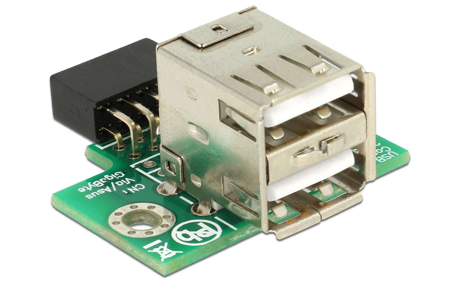 DeLOCK USB-Adapter USB-A auf 9-Pin-Pfostenbuchse – USB 2.0 (480 Mbit/s) – Grün