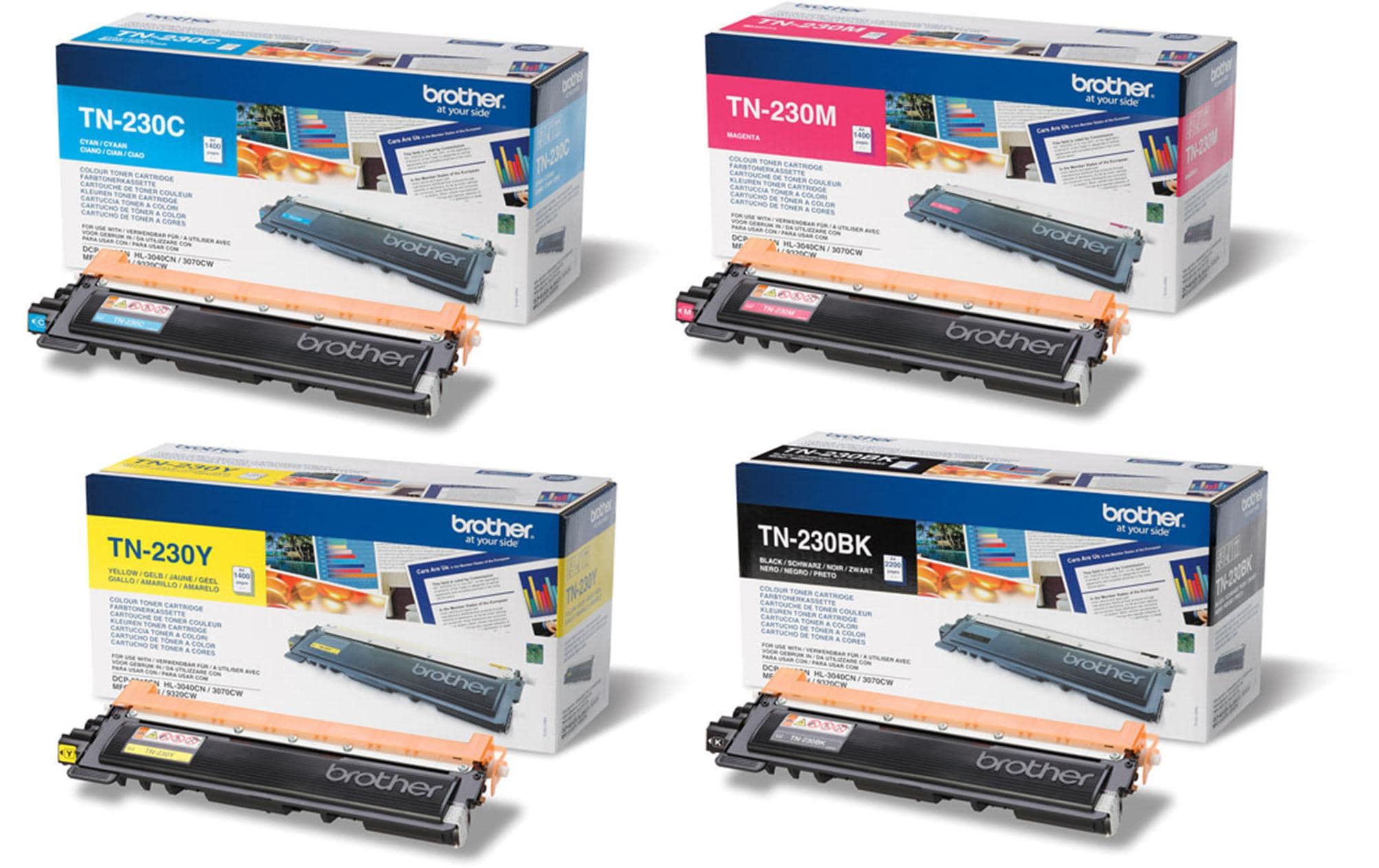 Brother TN-230 CMYK Toner – Original – 4er-Pack – je ca. 1'400 Seiten – für Brother