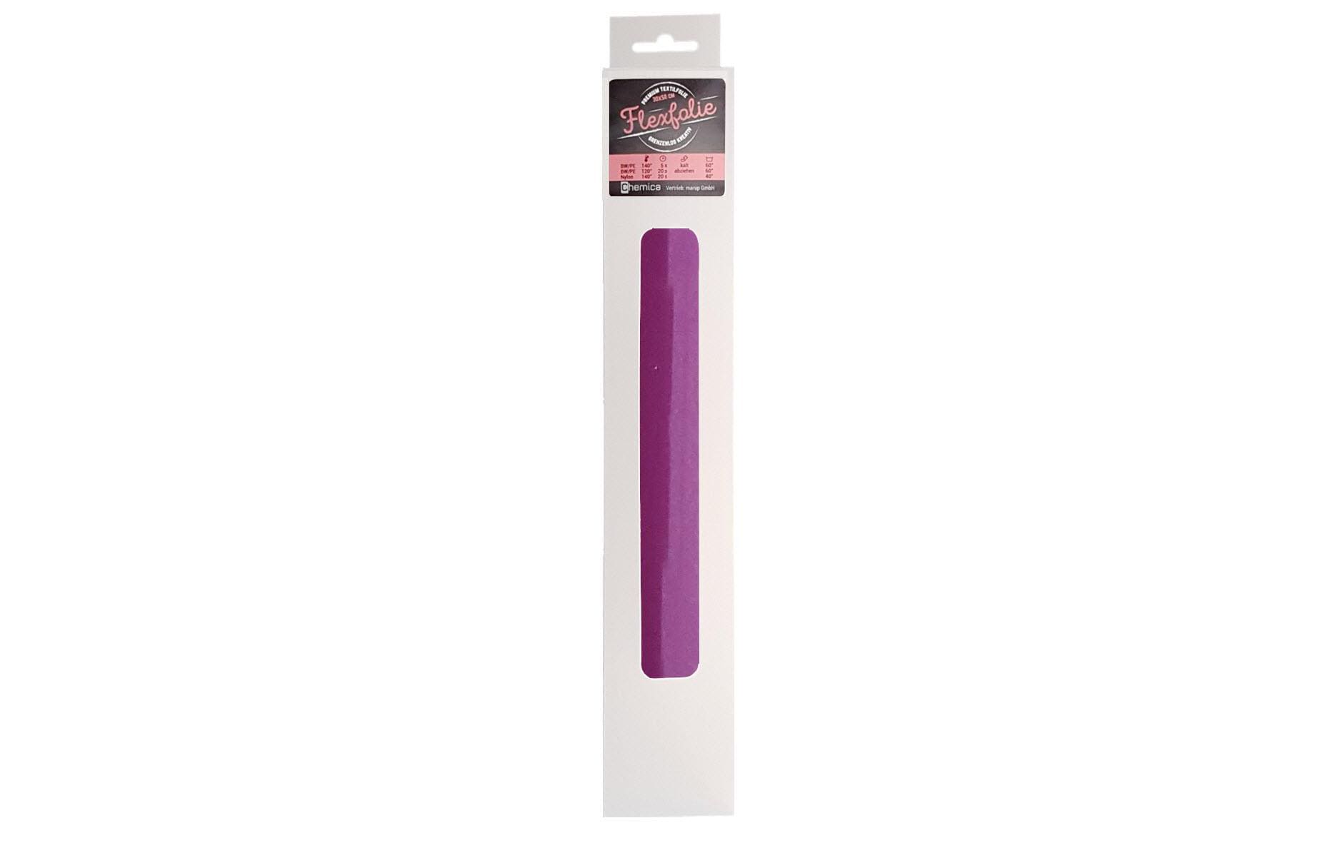 Chemica Aufbügelfolie (HTV), Polyurethan, Violett, 30 × 50 cm, 1 Rolle