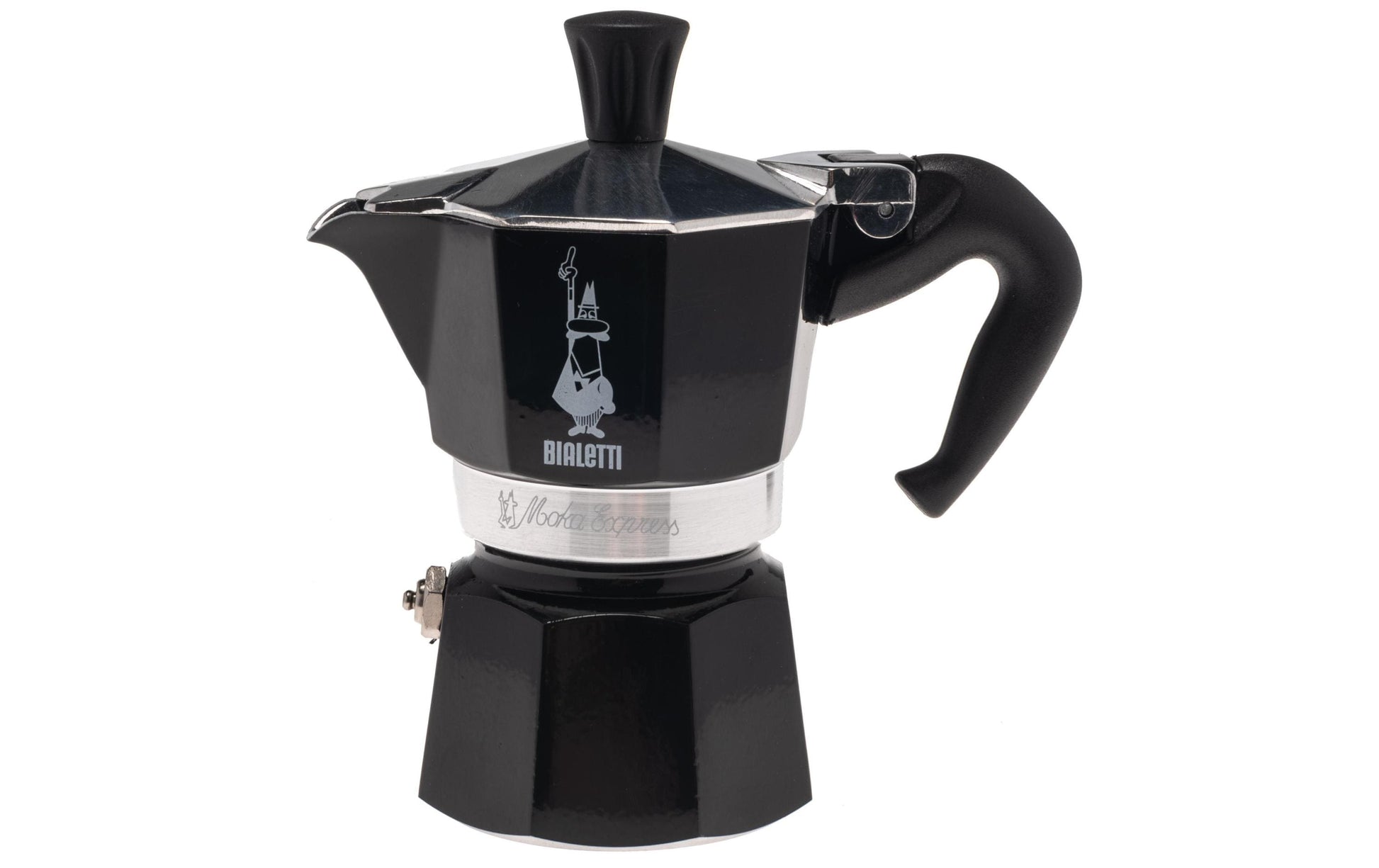 Bialetti Moka Express French Press / Kaffeebereiter – für Gas, 0,1 l, 1 Tasse, Aluminium