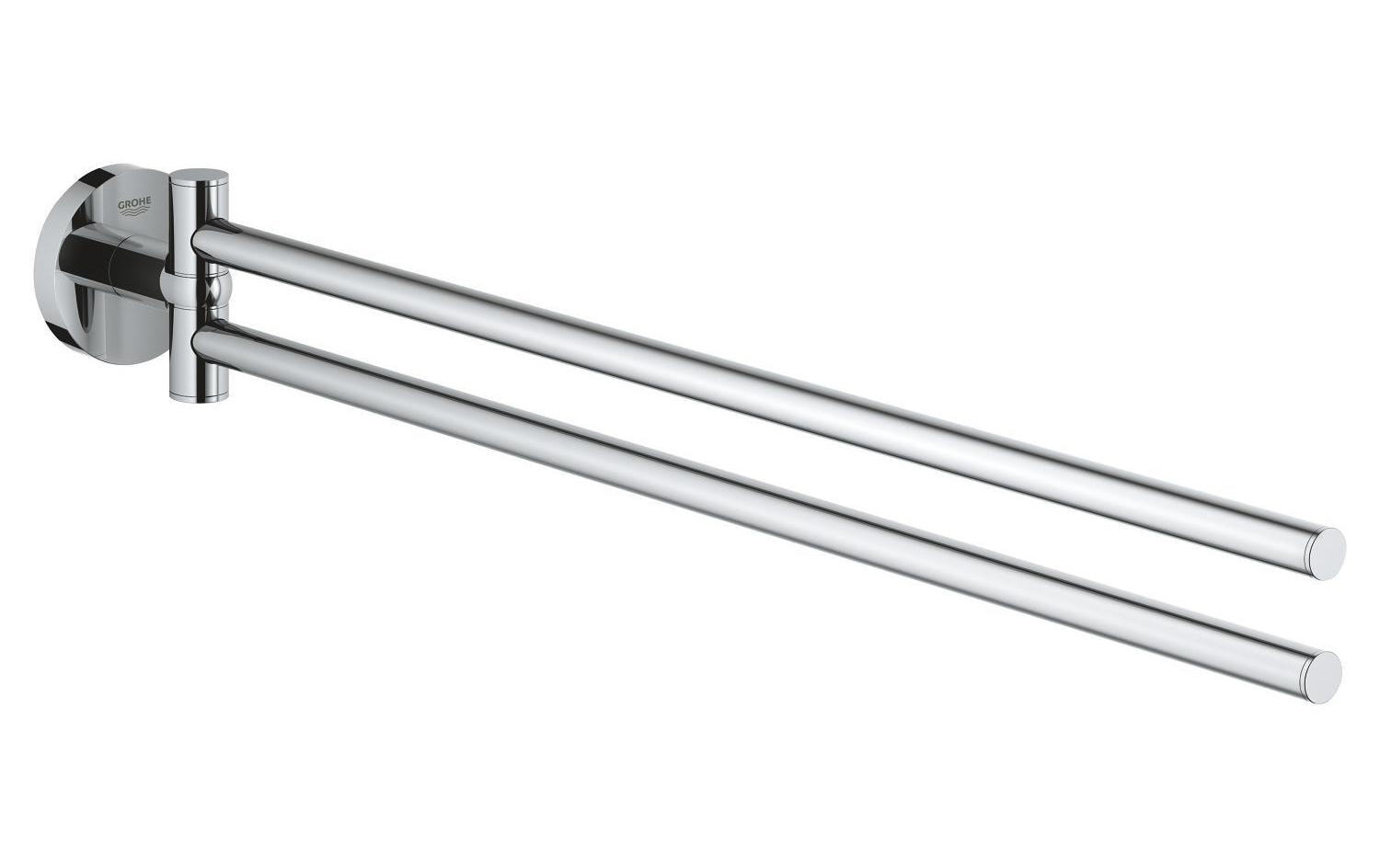 GROHE Essentials Handtuchhalter – Doppel, 43,9 cm, Metall, zum Schrauben, Chrom