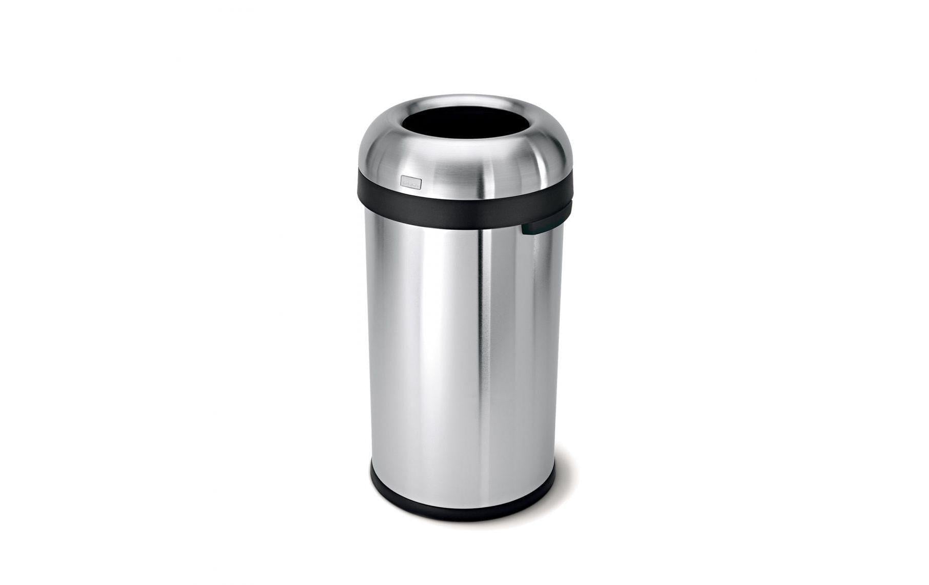 Simplehuman – Papierkorb – 60 l – Edelstahl – Ø 409 × H 757 mm