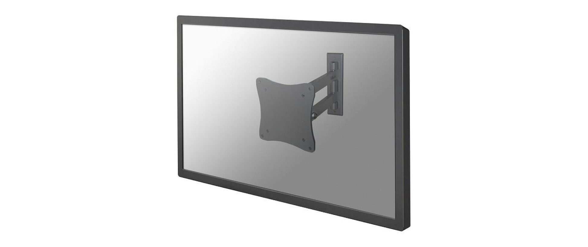 Neomounts FPMA-W820 Wand-Schwenkarm – bis 24", VESA 75×75 mm, 12 kg, neigbar, 2 Gelenke, silber