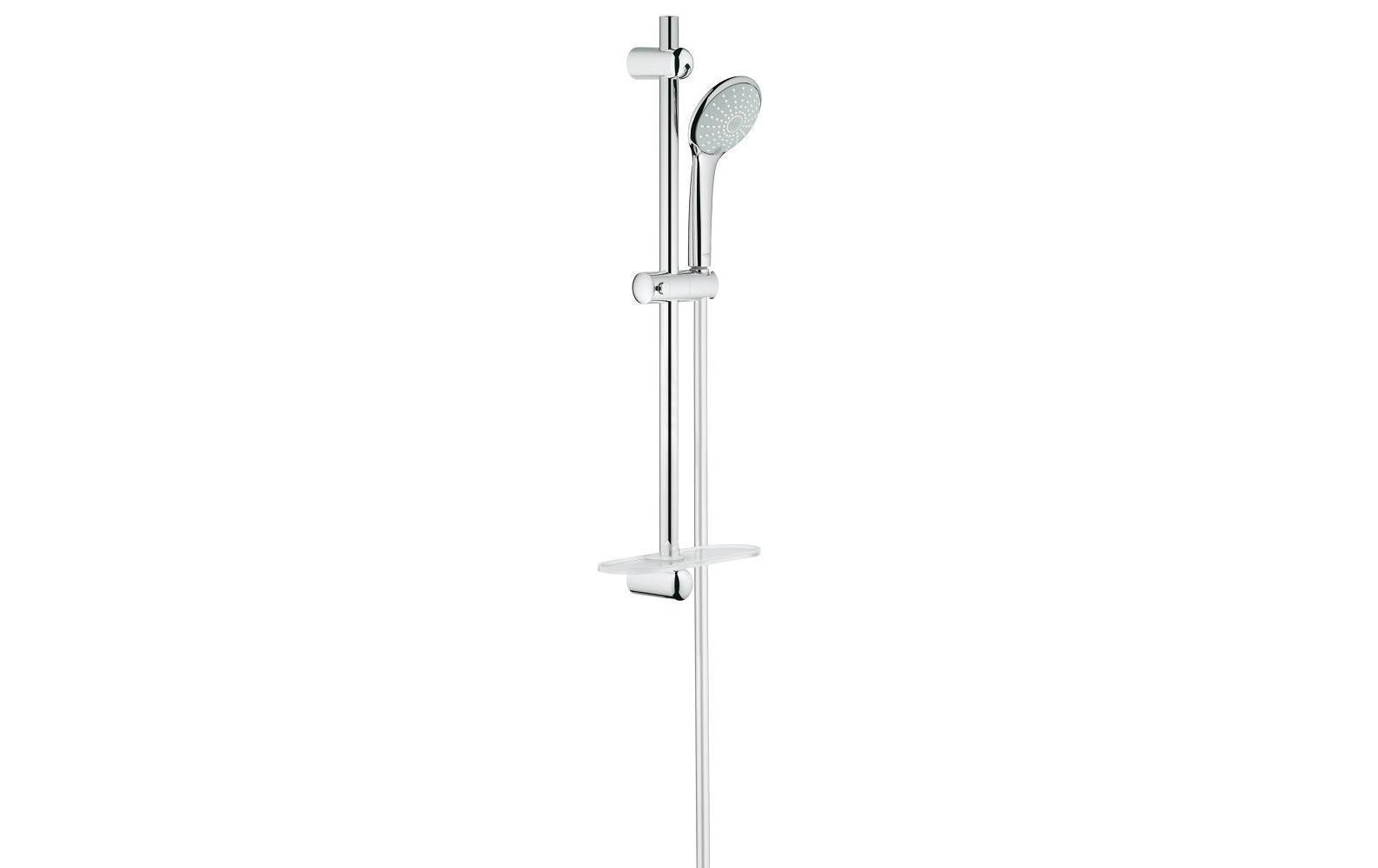 GROHE Brausestangenset 27230001 – 60 cm, Kunststoff, Wandmontiert, Chrom