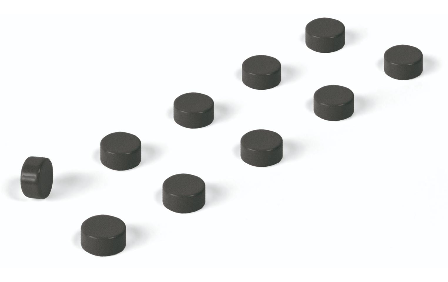Trendform STEELY TF25B Magnete – Ø 6 mm – 10 Stück, schwarz