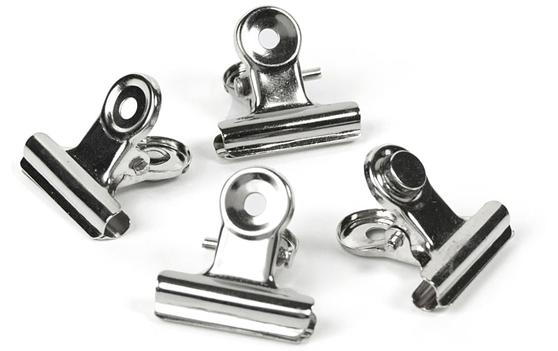 Trendform Magnet-Clip Mini (Pfeil) – 20 × 20 × 6 mm, silber, glänzend, 4 Stück