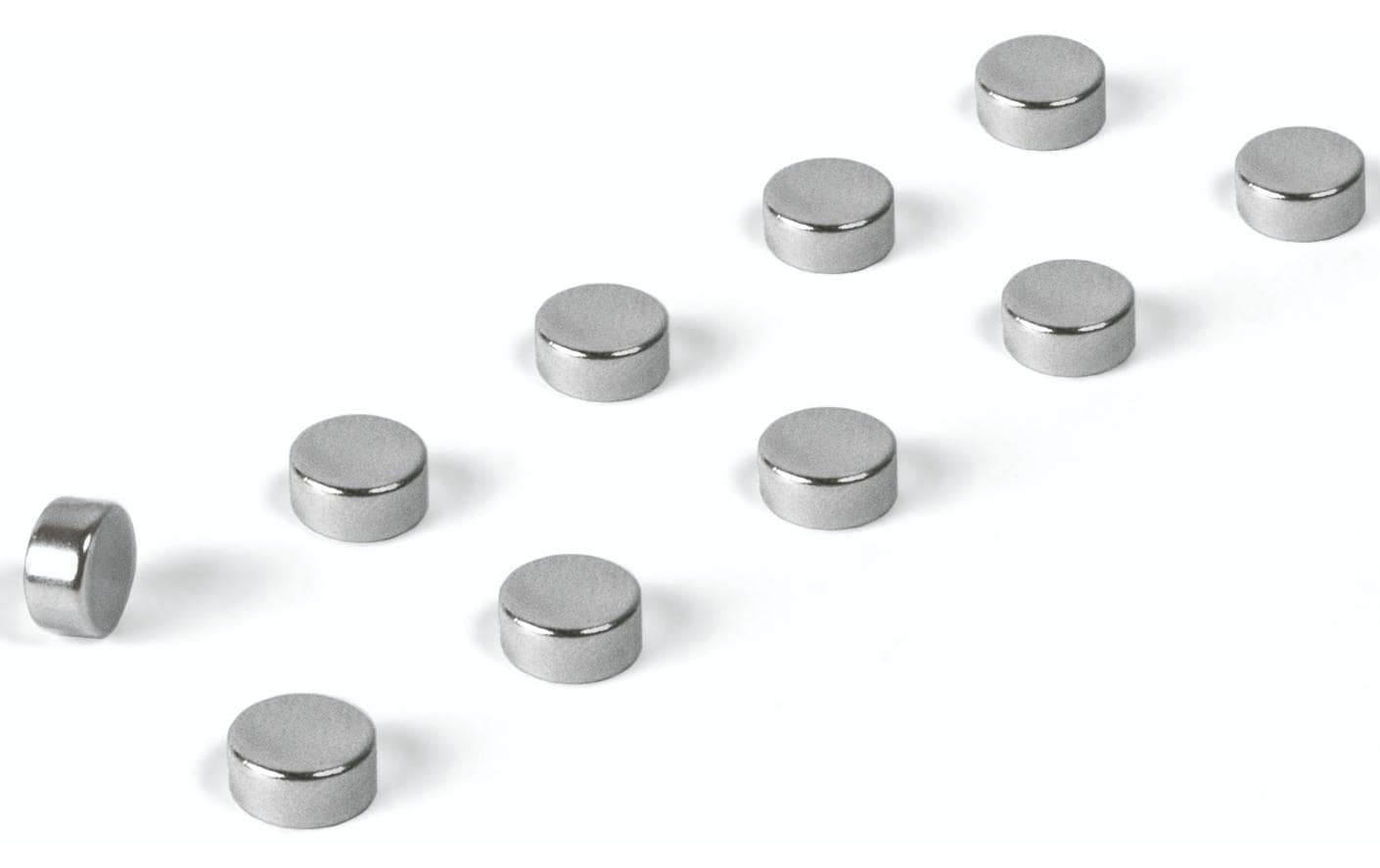 Trendform STEELY Magnete – Ø 6 mm – 10 Stück, silber