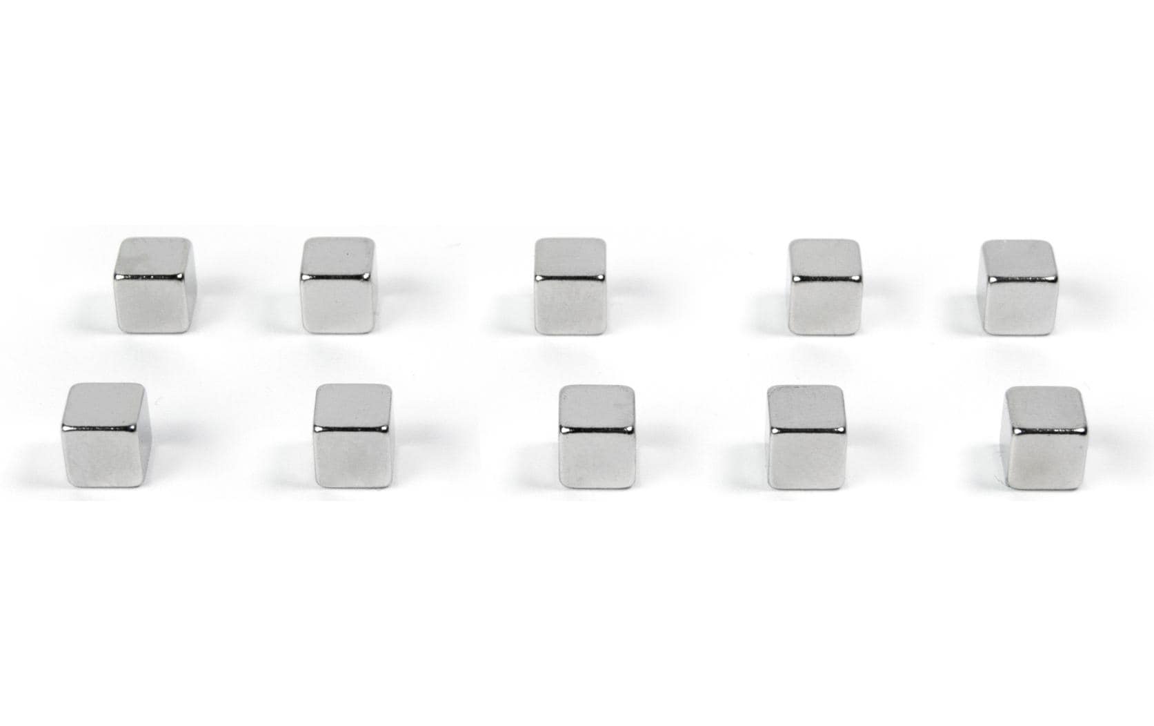 Trendform Magnetwürfel KUBIQ TF19B – 5 × 5 × 5 mm – 10 Stück, silber