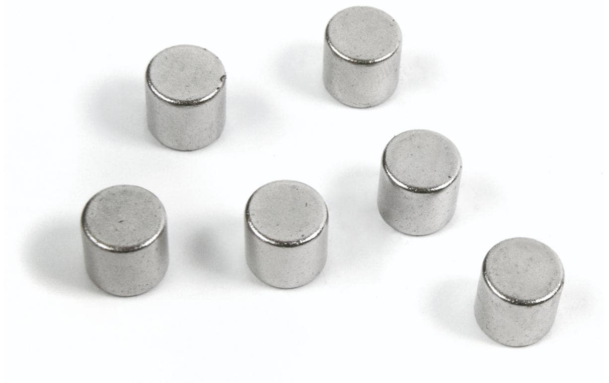 Trendform BOLT CA2008 Tafelmagnete – Ø 8 mm – 6 Stück, Silber
