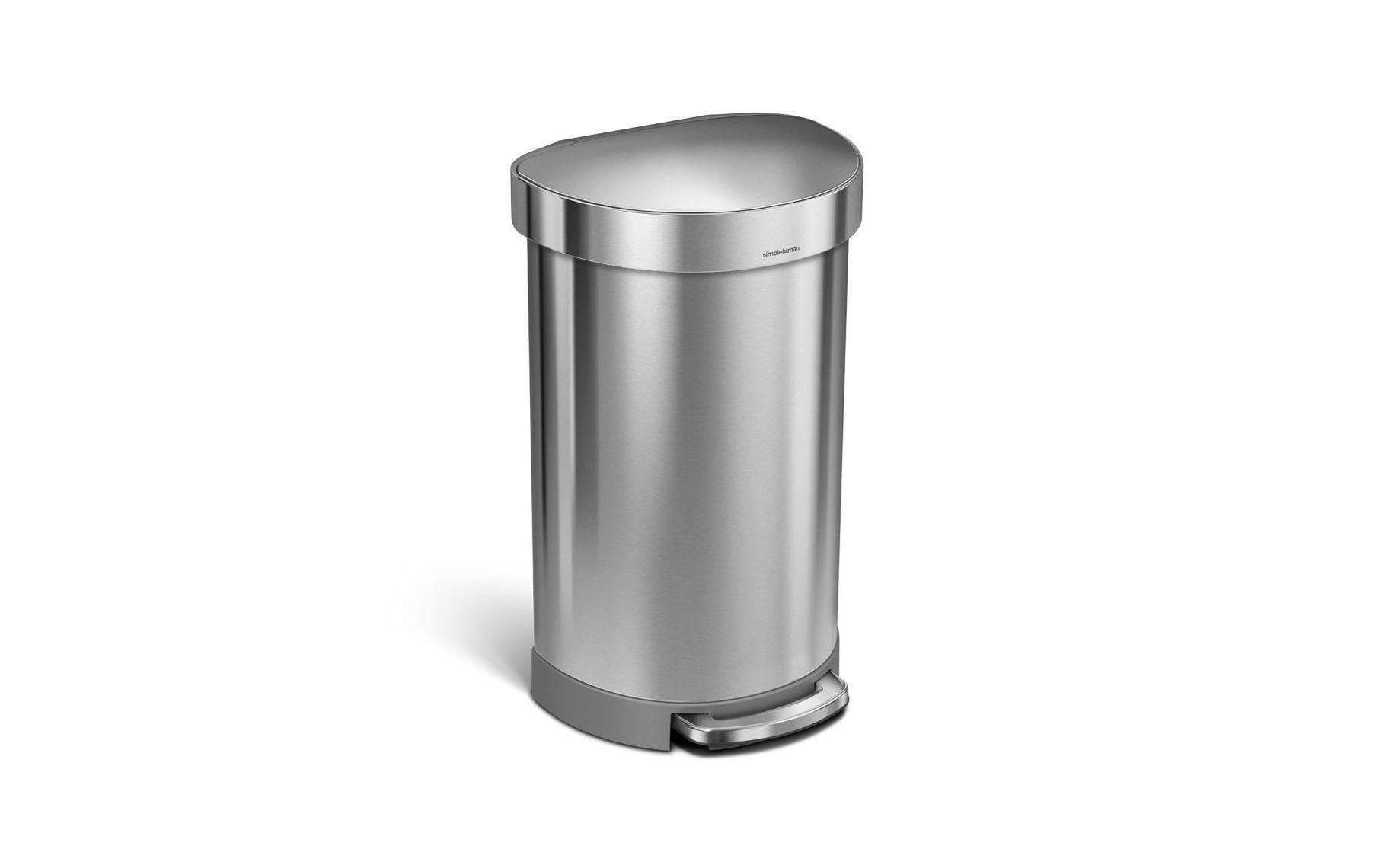 Simplehuman – Papierkorb – 45 l – Edelstahl, Silber – B × H × T 400 × 670 × 360 mm