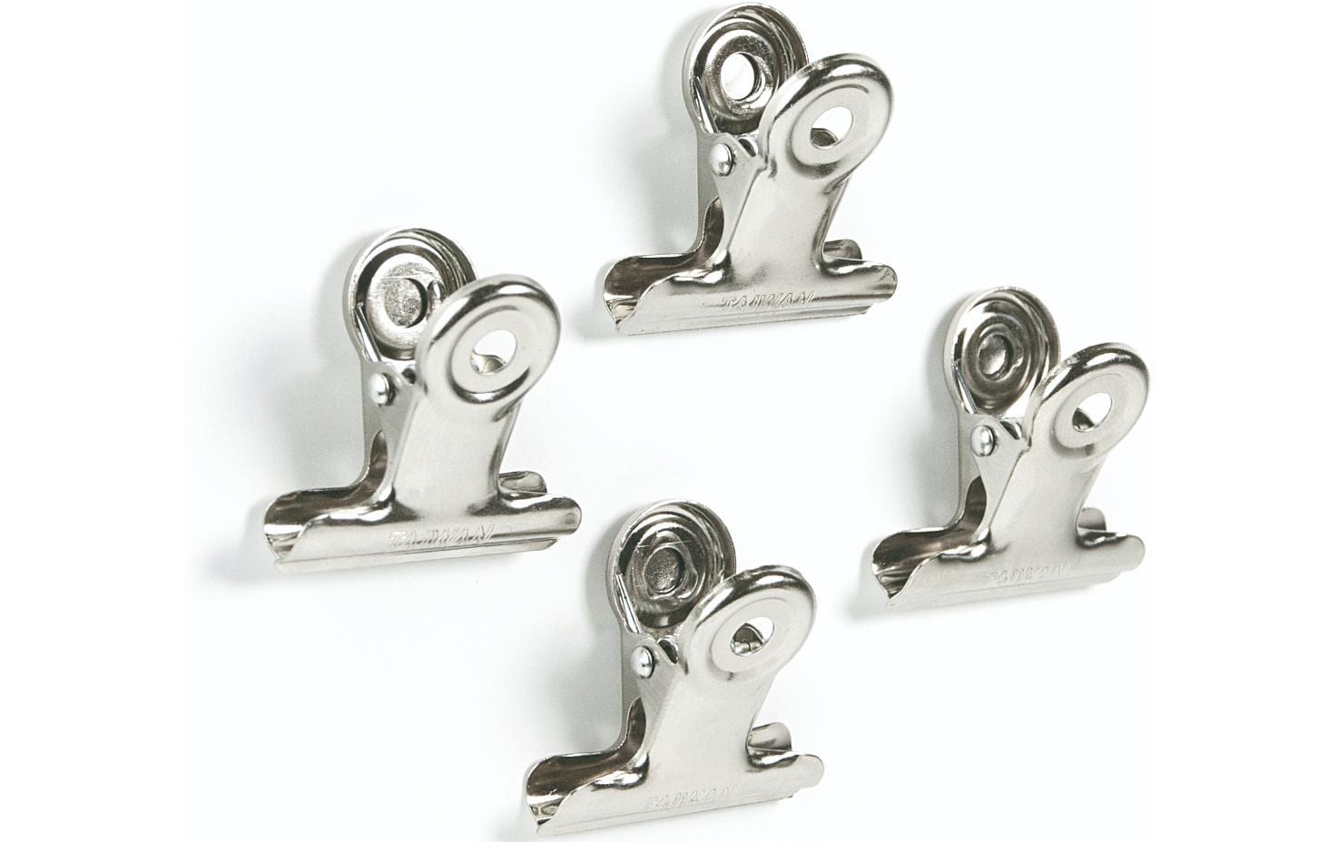 Trendform Magnet-Clip GRAFFA FW4000 – 30 × 30 × 20 mm – 4 Stück, Edelstahl, Glanz