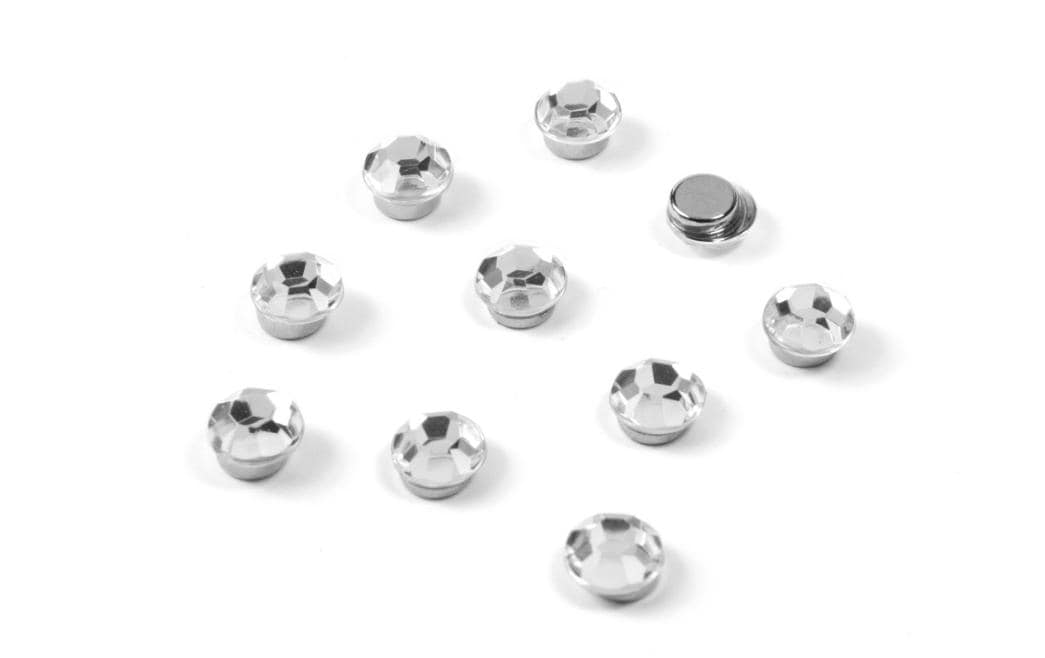 Trendform Tafelmagnete LUCY – Ø 8 mm – 10 Stück, metallisch, transparent