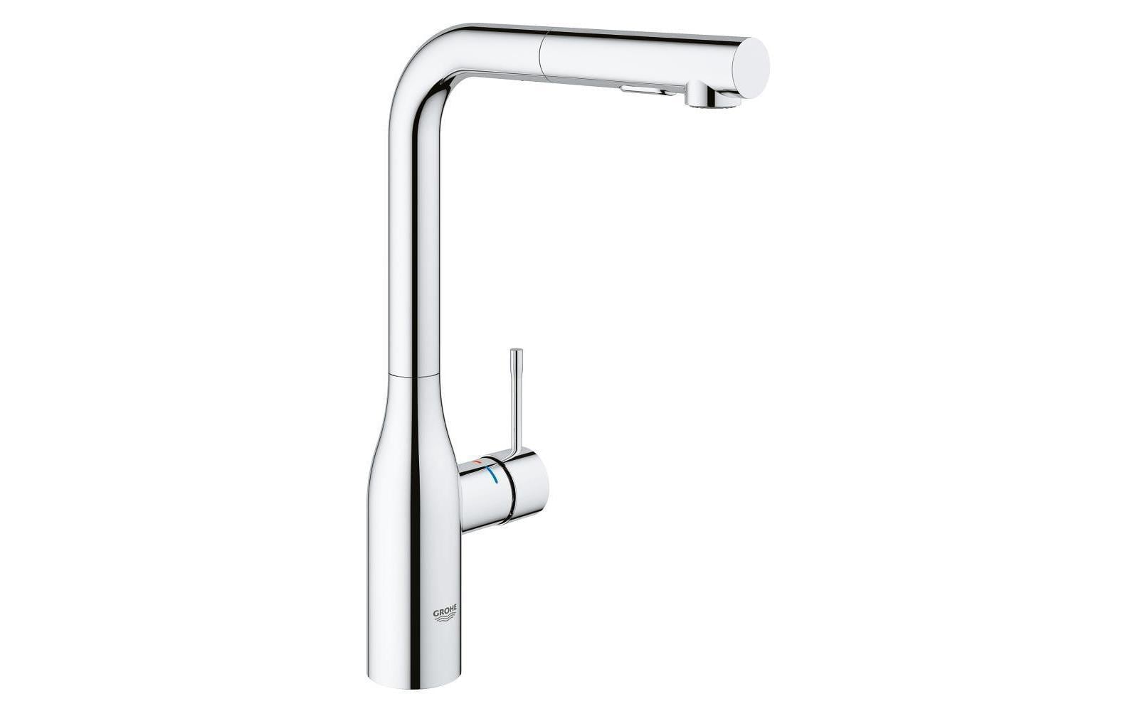 GROHE Essence – Spültischbatterie, ausziehbare Brause, Keramikkartusche, Messing/Chrom, 31,5 × 45 × 7,5 cm
