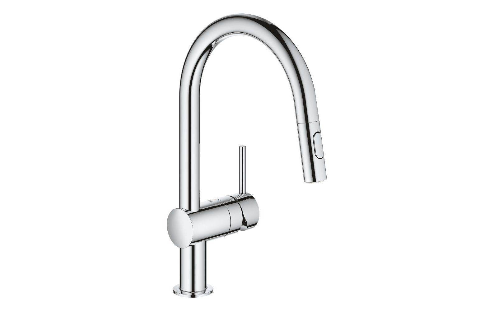 GROHE Einhebelmischer Minta – 21×56×9 cm, Messing, Standmontage, Chrom