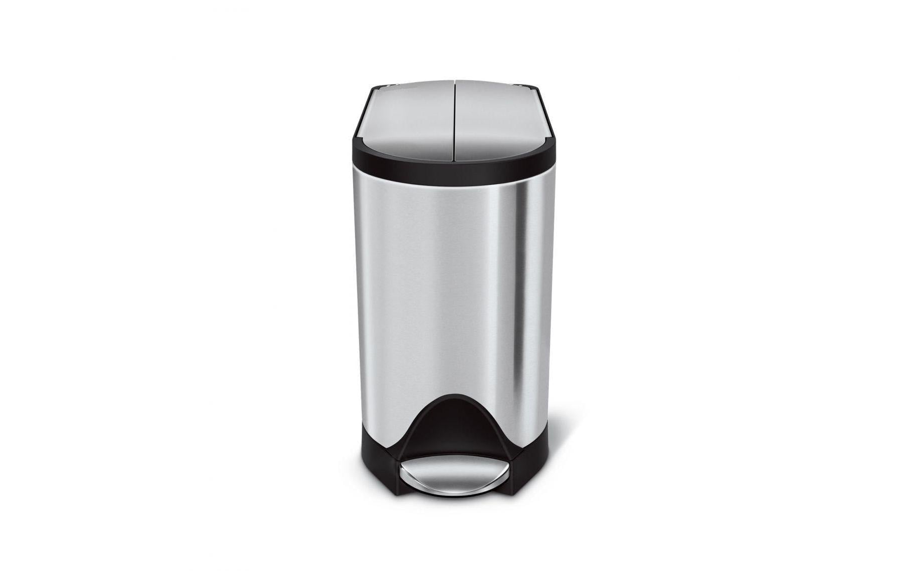 simplehuman Papierkorb – 10 l – Edelstahl – Ø 397 × H 347 mm