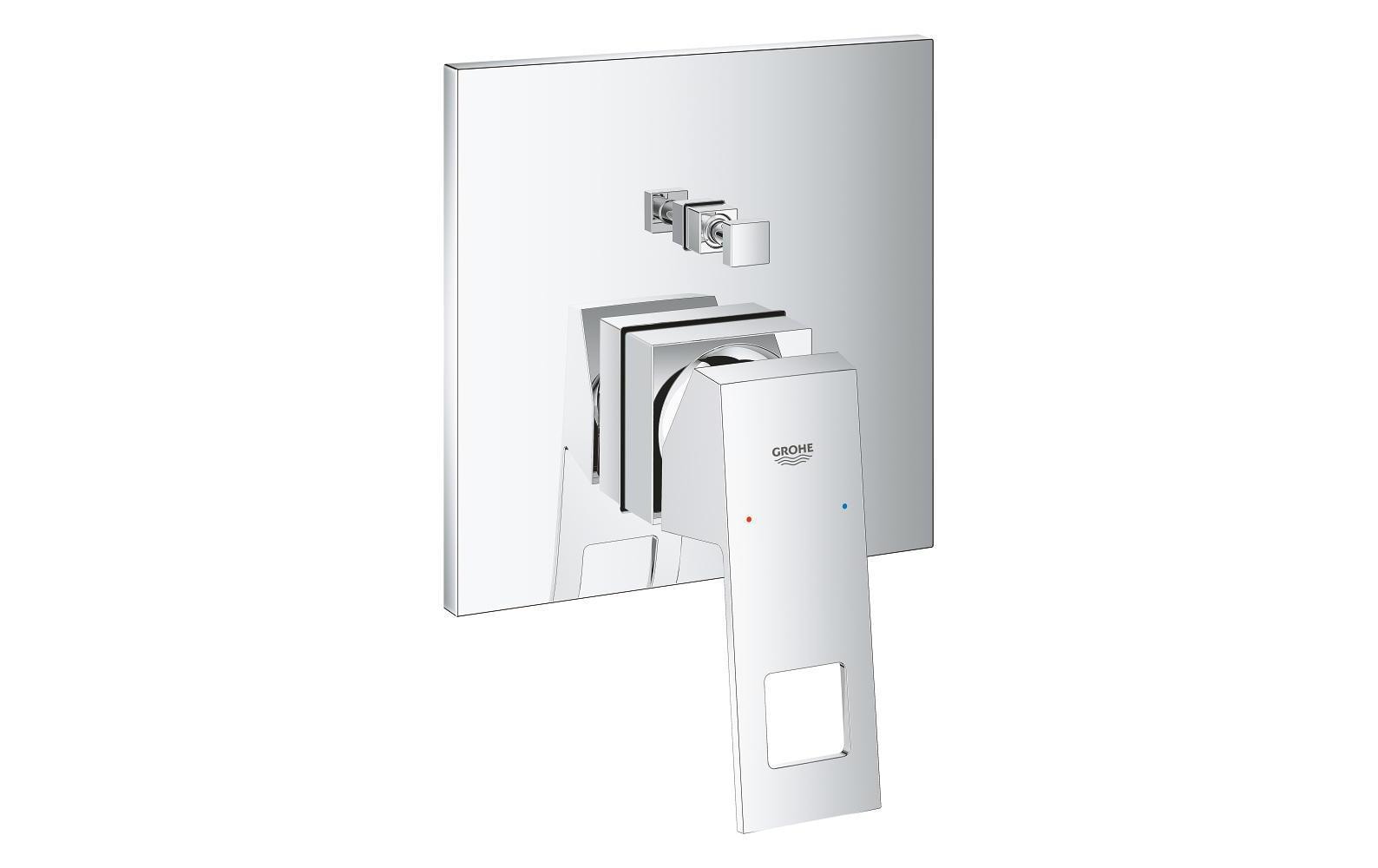 GROHE Eurocube Einhebelmischer – Anschlussmass 46 mm, Höhe 180 mm, Messing, Chrom, 27 l/min, für Waschbecken