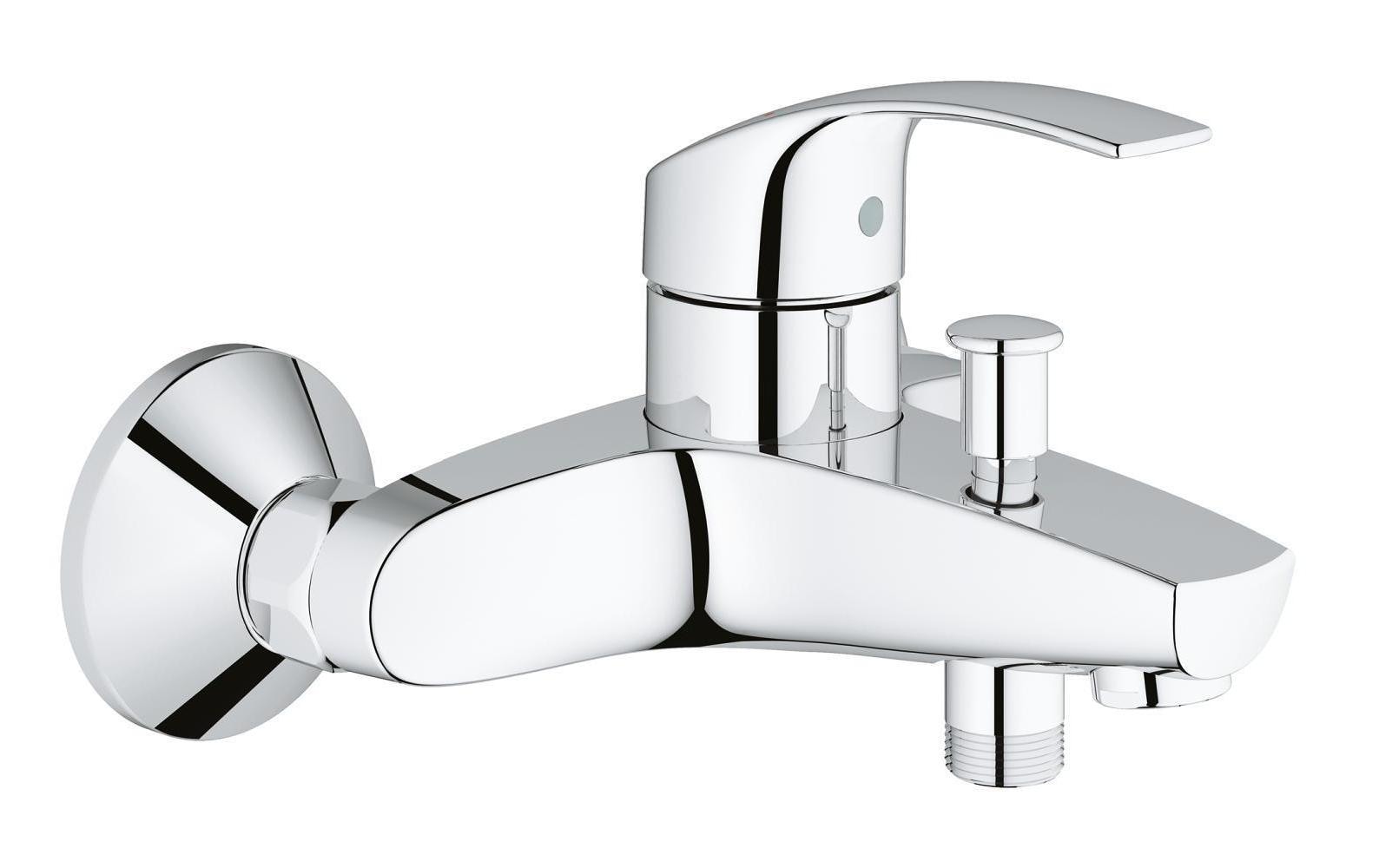 GROHE Eurosmart Einhebel-Wannenbatterie – Anschluss 1/2", H 160 mm, Messing, Chrom, für Badewanne & Dusche