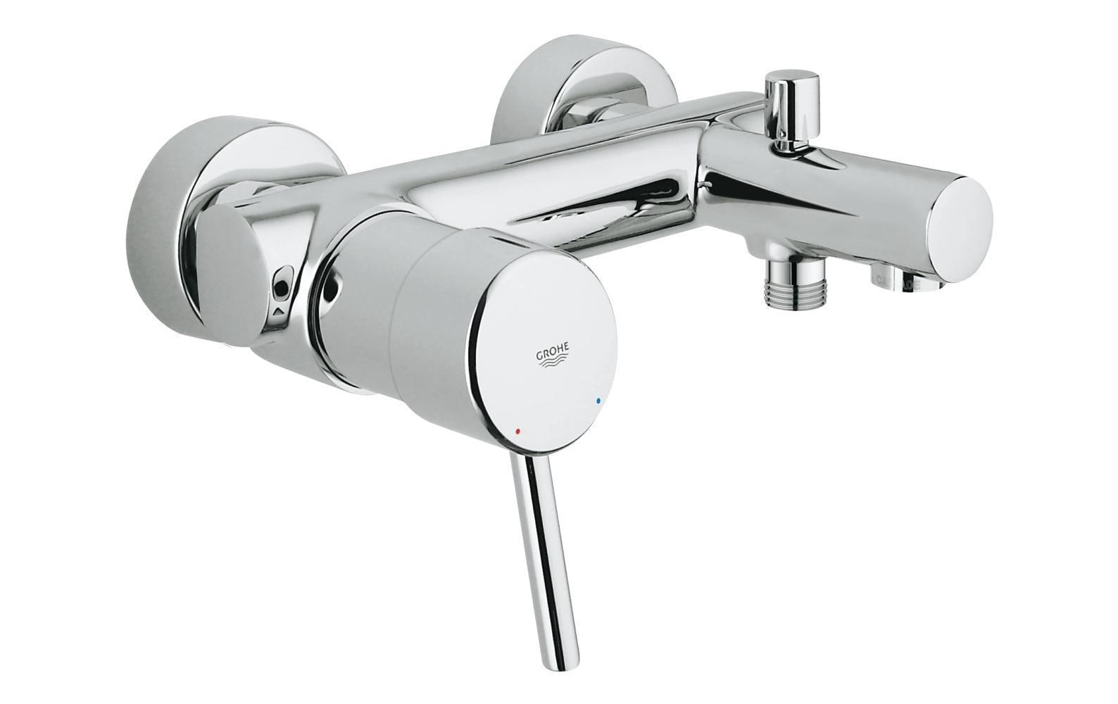 GROHE Badebatterie Concetto – Einhebelmischer, 18 cm, Messing, Chrom