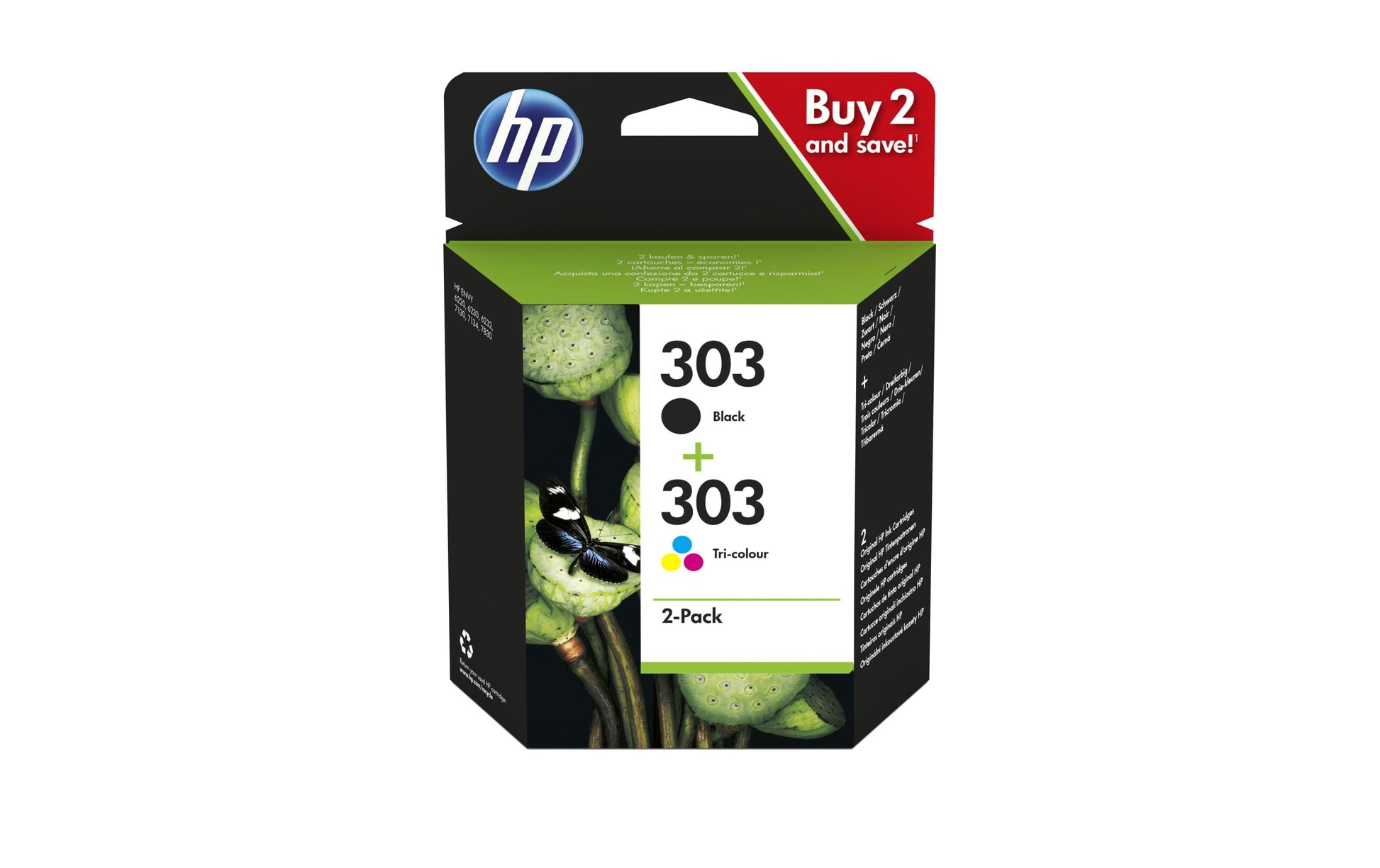 HP Tintenpatronen-Multipack 303, 2er-Pack – für Tintenstrahldrucker