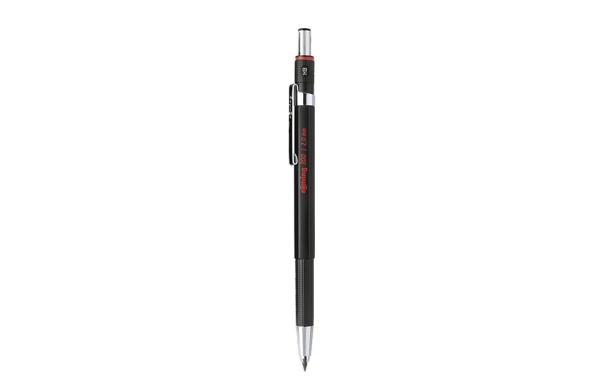 Rotring 300 Fallminenstift – 2,0 mm – Schwarz – mit Spitzer