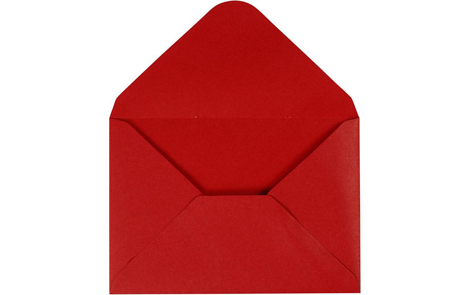 Creativ Company Couvert C6, ohne Fenster, rot, 110 g/m² – 10 Stk.