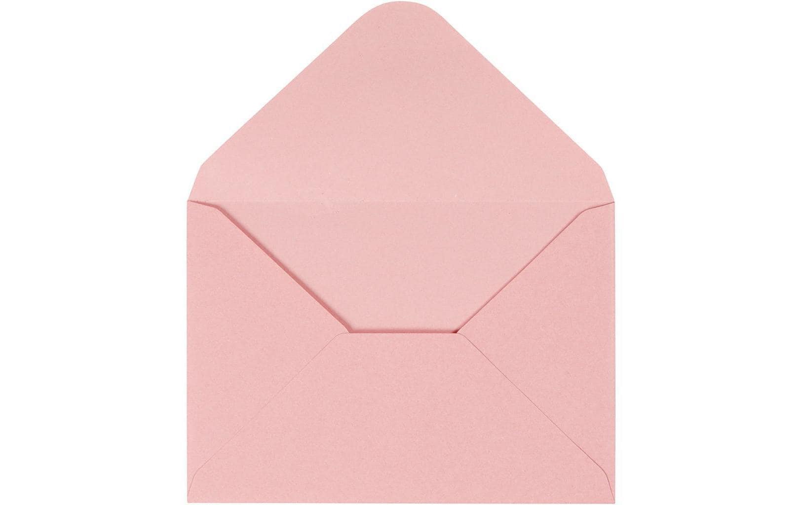 Creativ Company Couvert C6, ohne Fenster, rosa, 110 g/m² – 10 Stk.