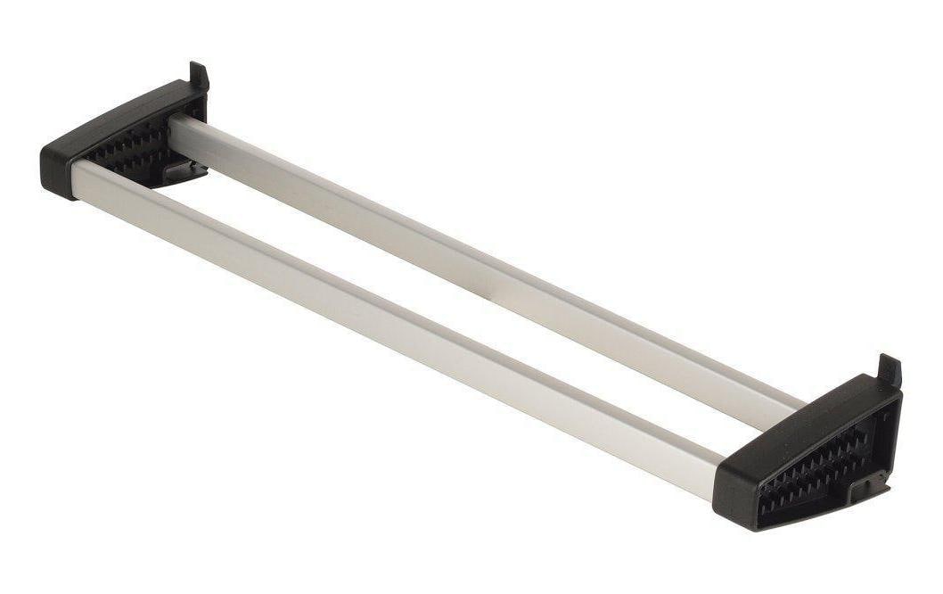 wolfcraft GmbH Wolfcraft Lochwandablagebügel – Aluminium/Schwarz, B 500 × H 30 × T 110 mm, für Lochwand